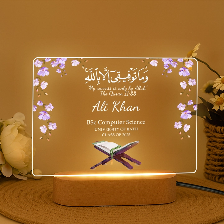 Personalized Acrylic LED Table Lamp | Custom with Name - Image 2
