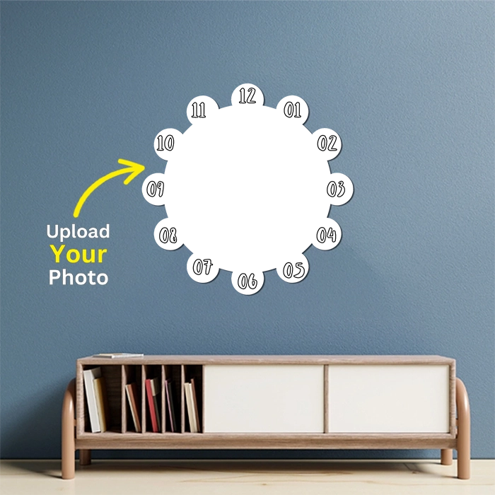 Personalized Wall Clock – Flower Shape