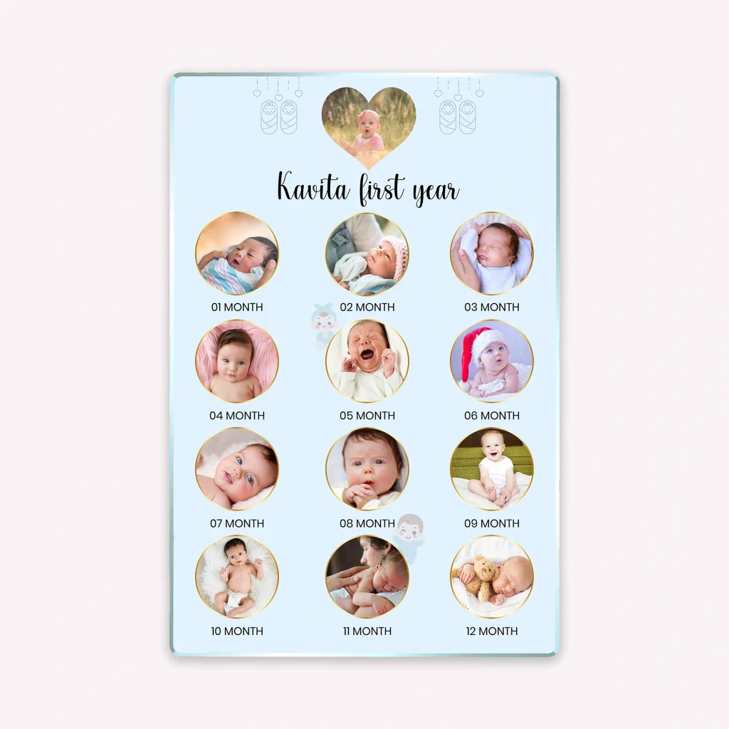 12 Months Baby Birth Photo Frame