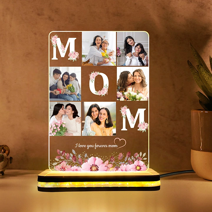 Personalized Mother’s Day Gift | Mom Photo Lamp with Text