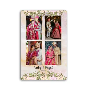 Wedding Anniversary 4 Photo Collage Frame