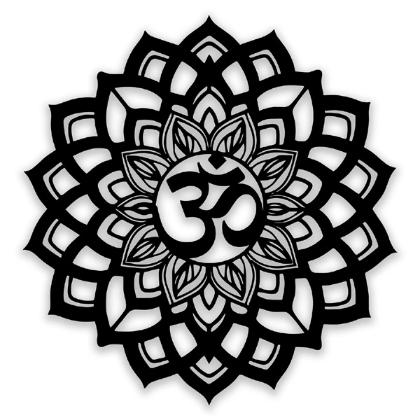 Flower Mandala Wall Hanging with Sanskrit Om