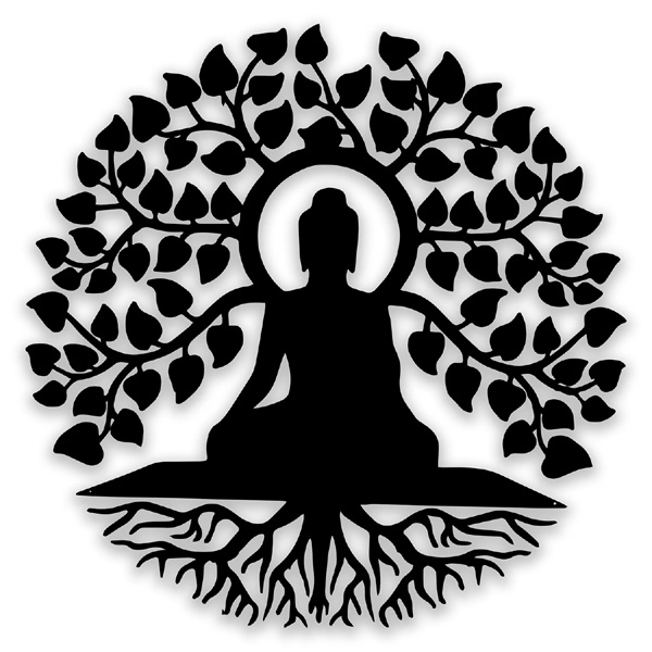Buddha Under Bodhi Tree Mandala Wall Hanging