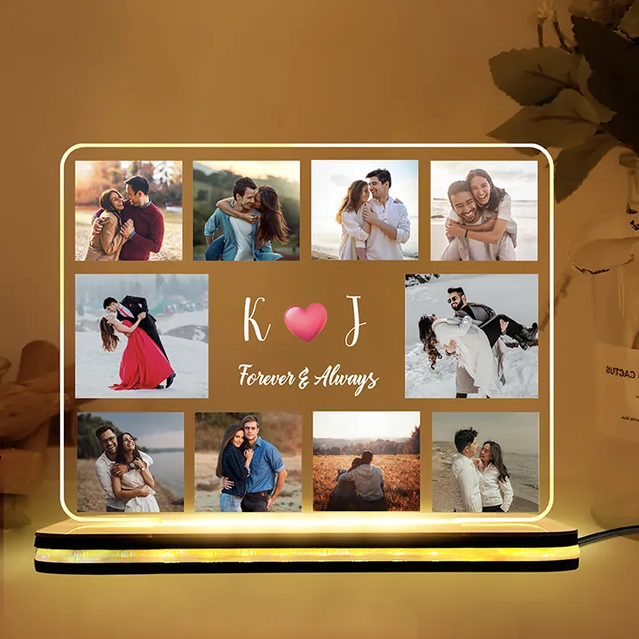 Personalized LED Photo Lamp with Custom Engraved Picture