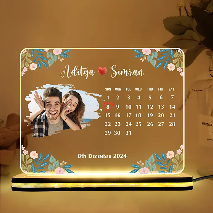 Gift Couple, Customized LED Calender Frame