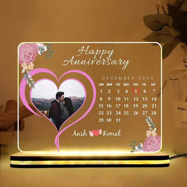Anniversary Calender | LED Lamp | Night Lamp
