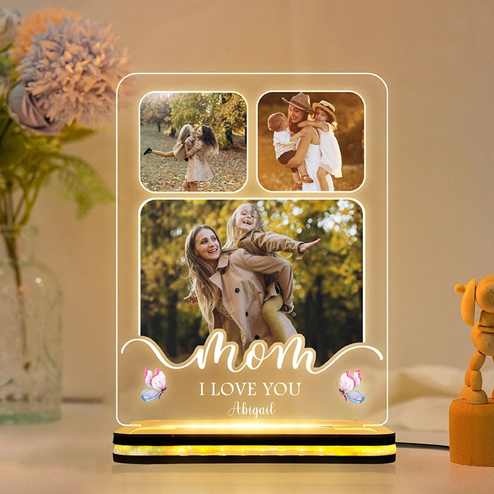 Mom Custom Photo Acrylic Lamp for Mother’s Day