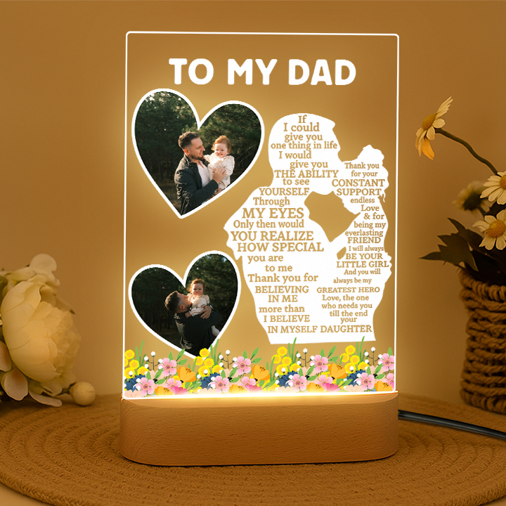 Custom Family Picture LED Lamp for Father - Image 2