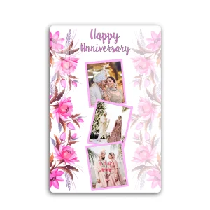 Happy Anniversary 3 Photo Collage Frame