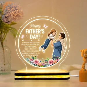 Father’s Day Acrylic LED Lamp Gift For Dad, Papa