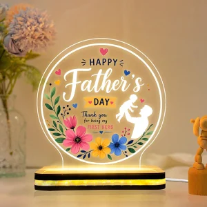 Happy Father’s Day LED Lamp Gift for Papa, Daddy