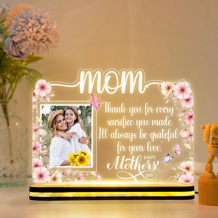 Photo LED Lamp for Mom | Personalized Photo lamp for Mother Day Gift