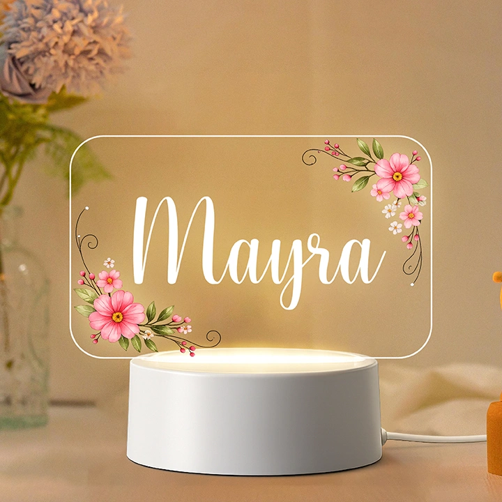 Custom Name LED Acrylic Lamp for Kids & Adults