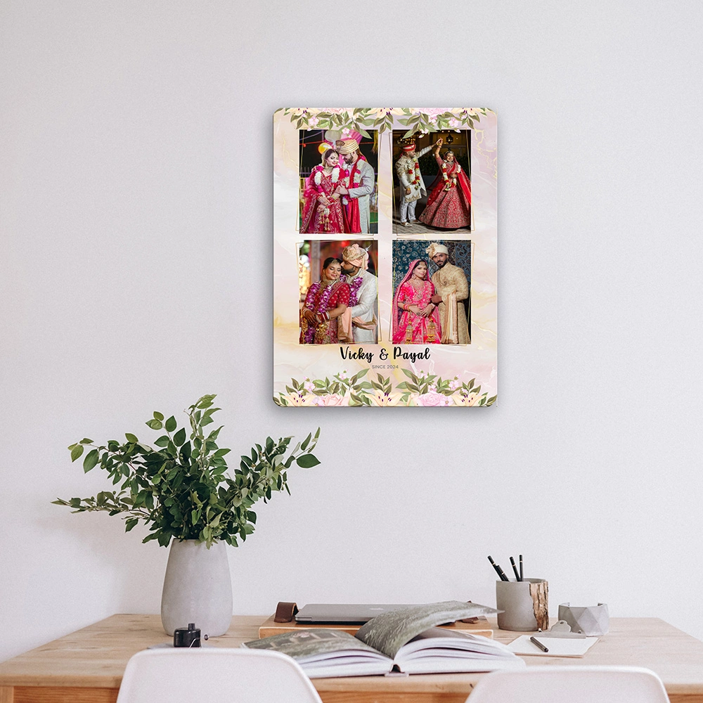 Wedding Anniversary 4 Photo Collage Frame - Image 2