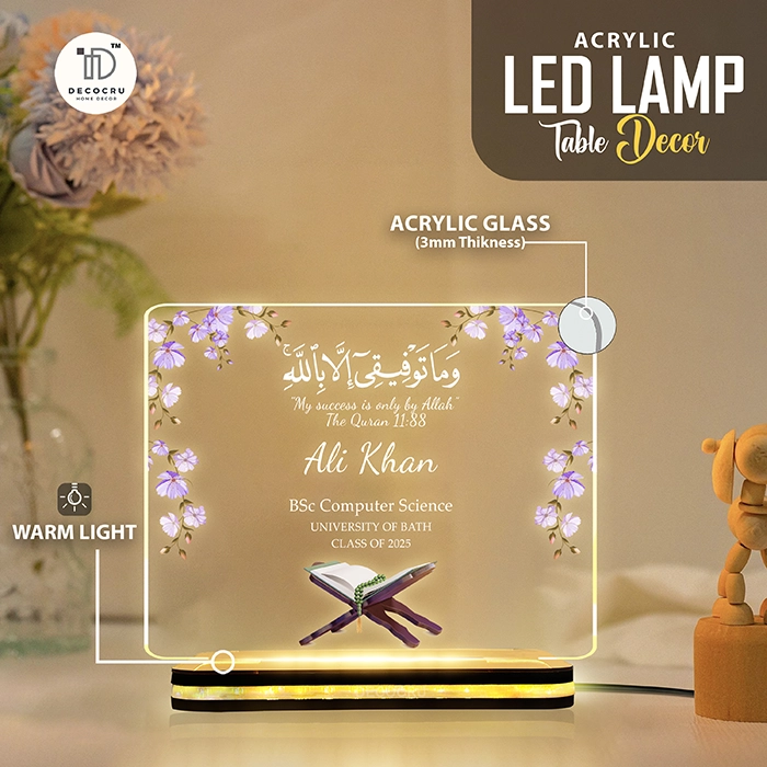 Personalized Acrylic LED Table Lamp | Custom with Name - Image 3