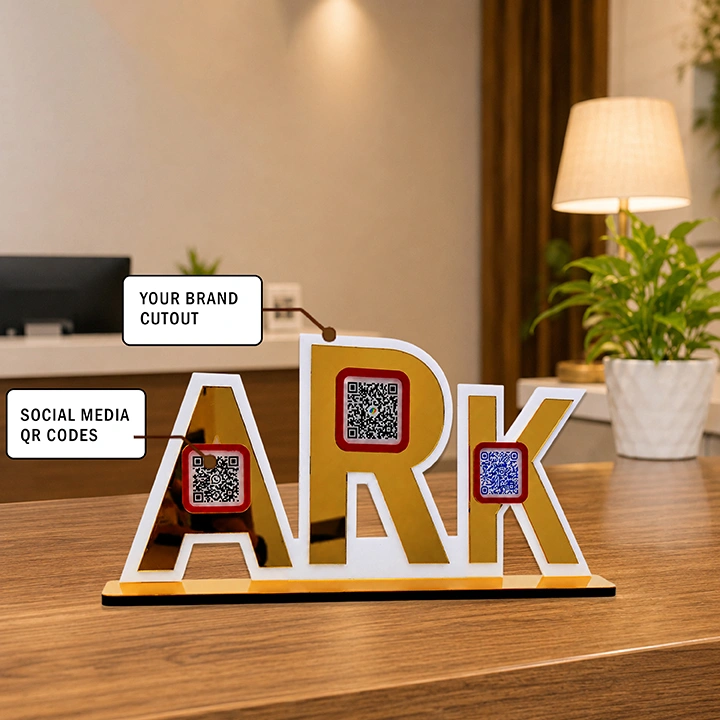 Personalized Acrylic QR Code Name Stand - Image 2