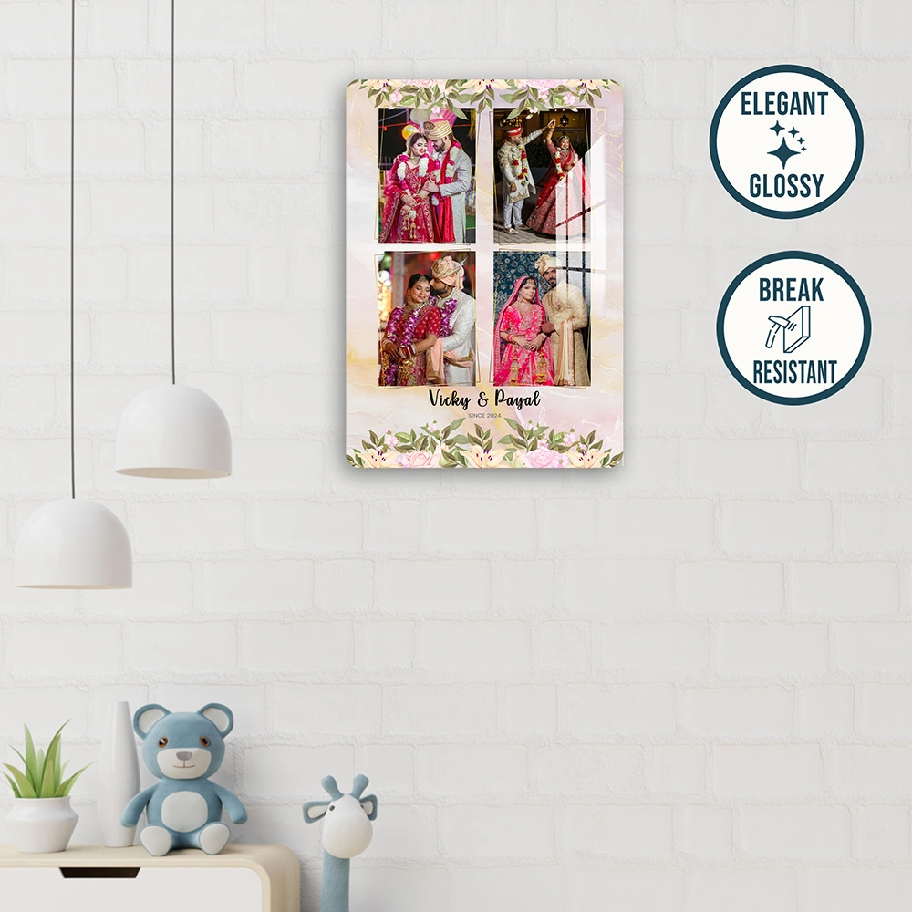 Wedding Anniversary 4 Photo Collage Frame - Image 3
