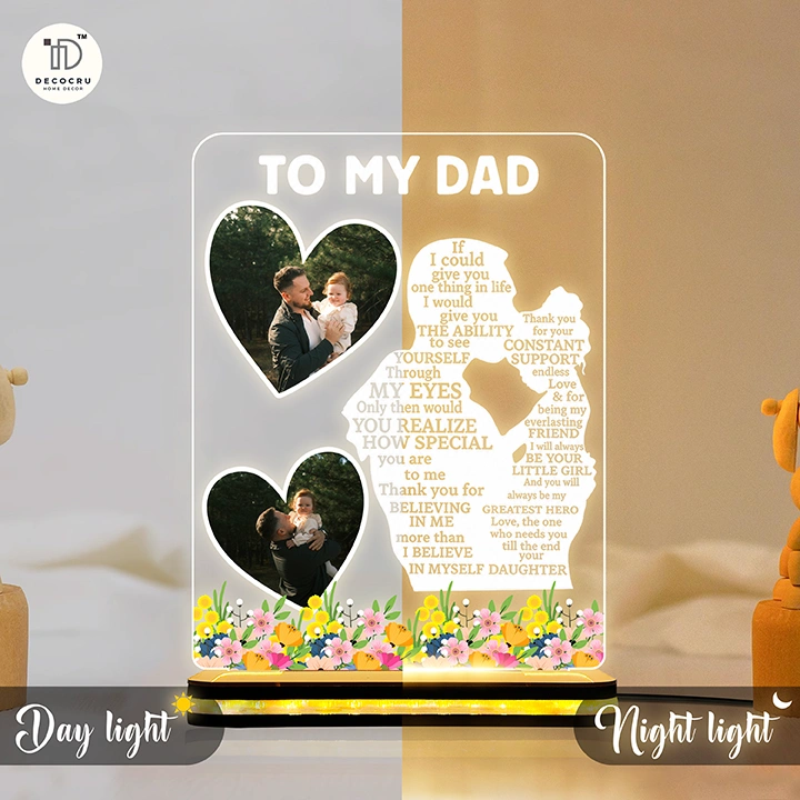 Custom Family Picture LED Lamp for Father - Image 4