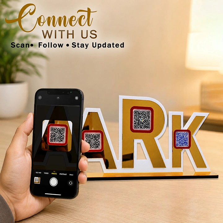 Personalized Acrylic QR Code Name Stand - Image 4