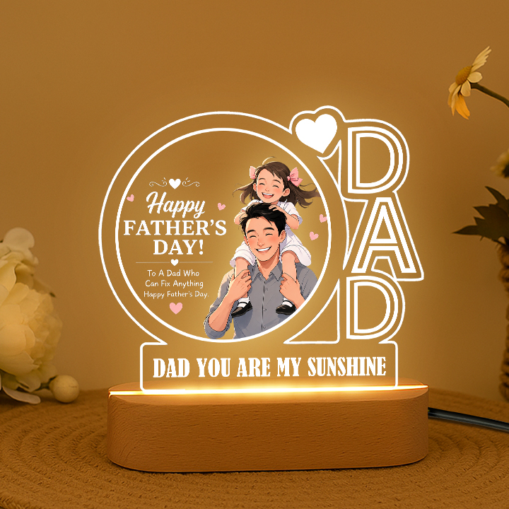Acrylic Father’s Day Table Lamp Gift for Papa - Image 2