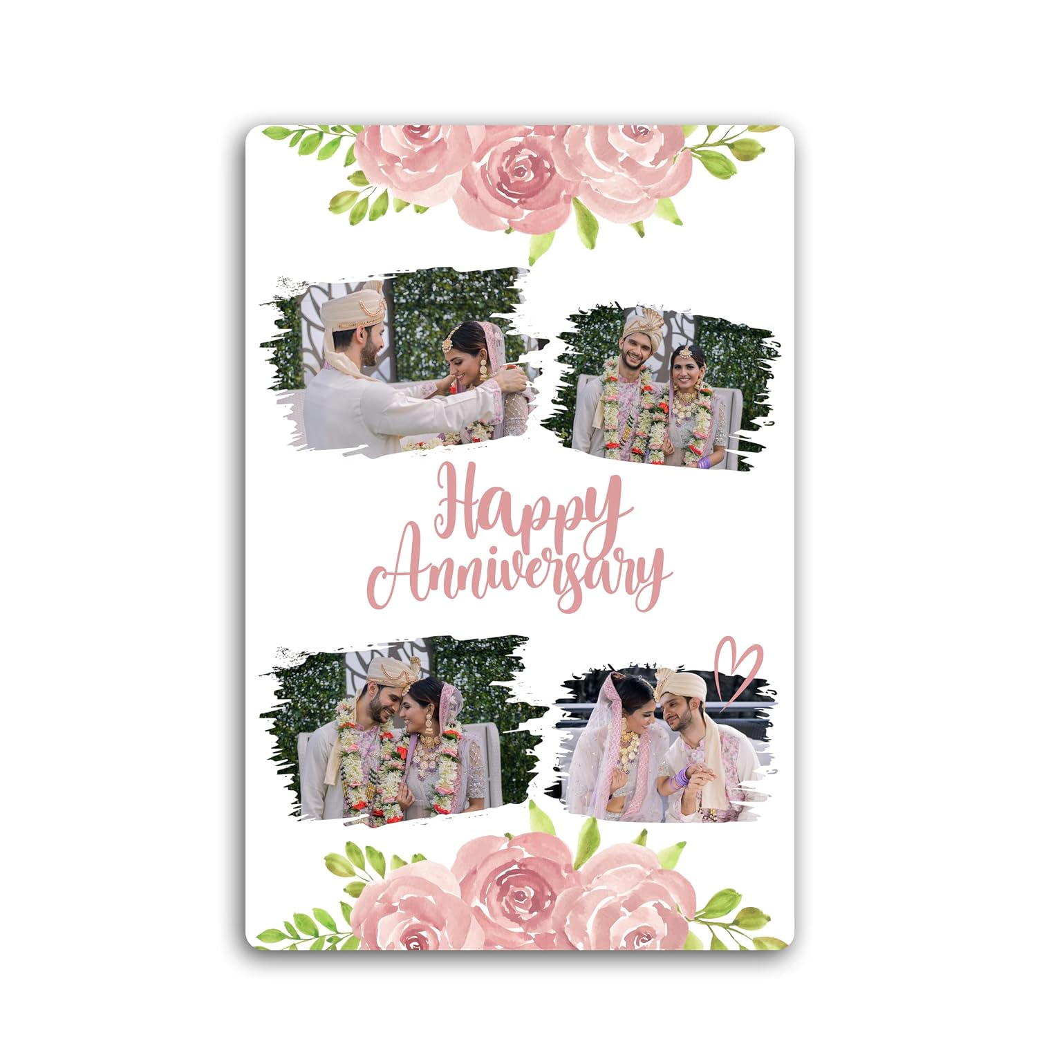 Happy Anniversary 4 Photo Collage Frame